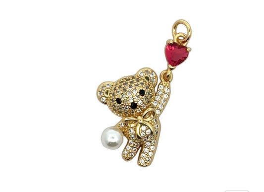 Cable Chain Teddy Bear Charm