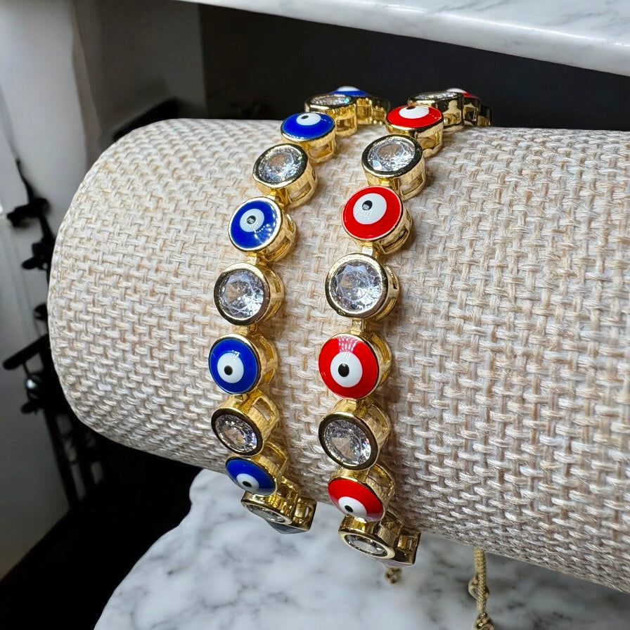 Fancy Evil Eye Crystal Bracelet