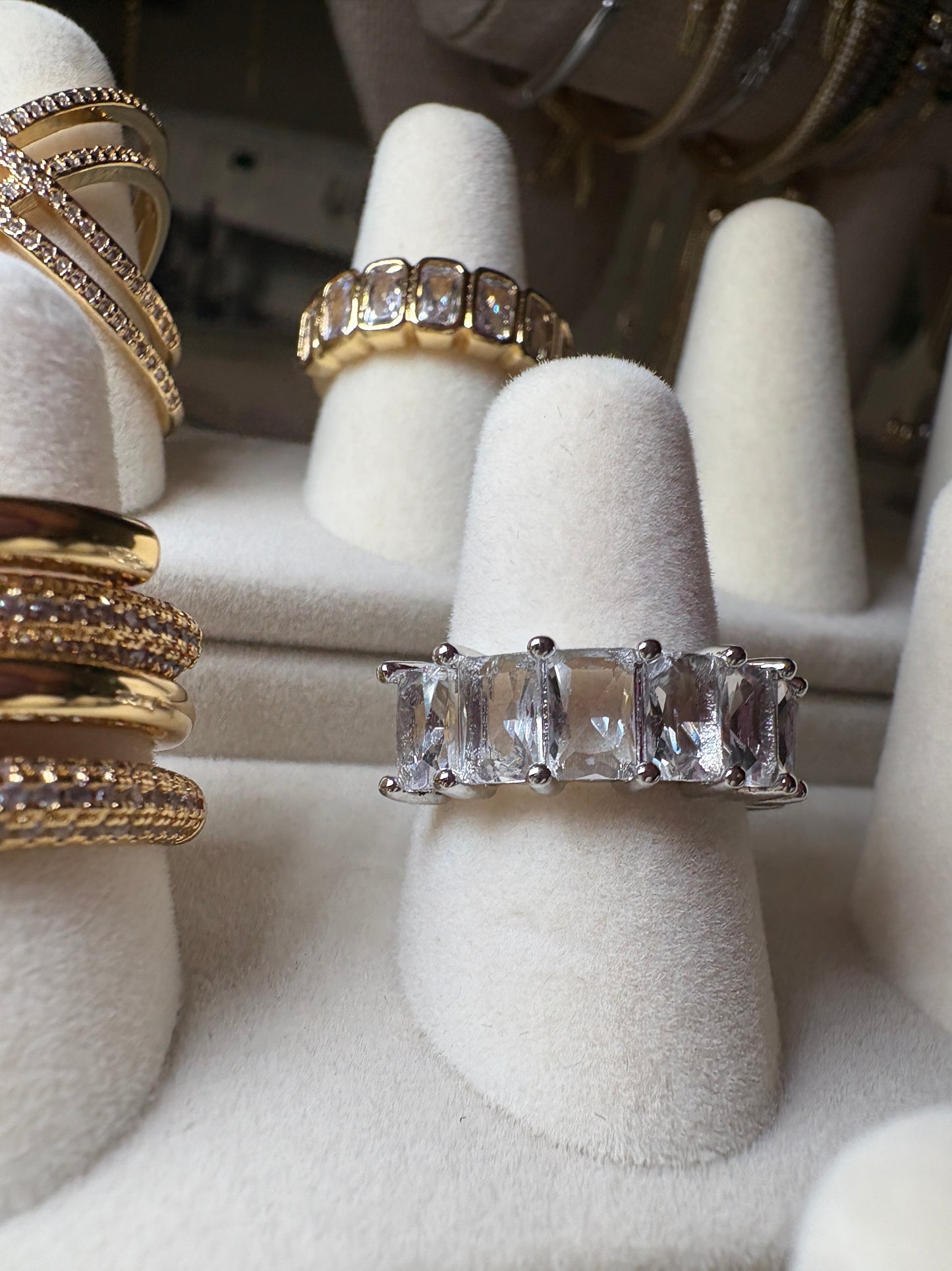 Rectangle White Crystal