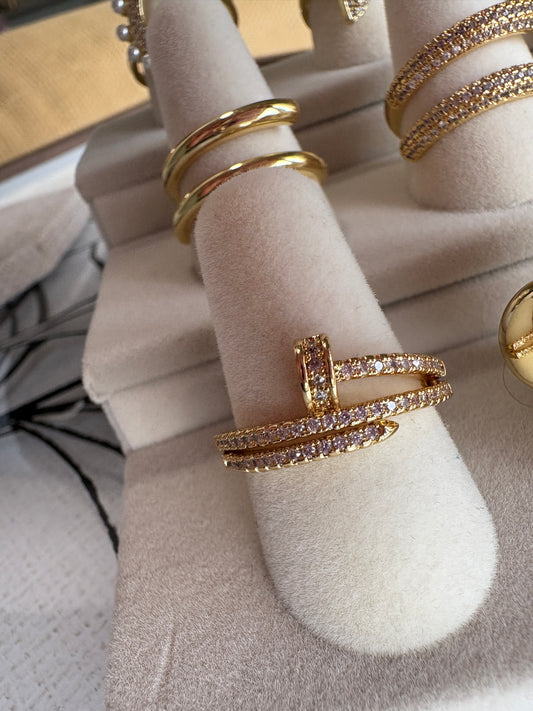 Double Zirconium Nail Ring