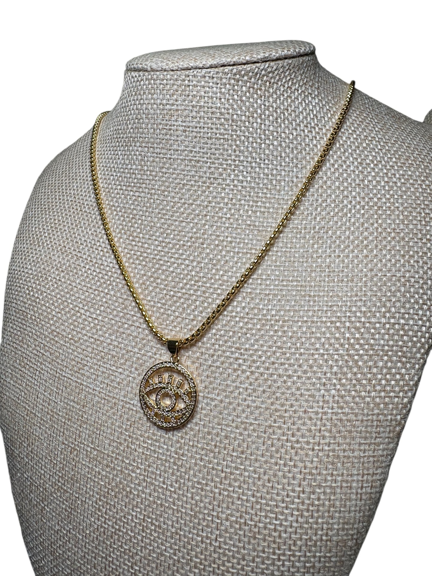 Cable Chain Fatima Eye Charm