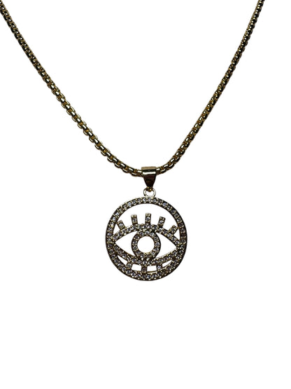 Cable Chain Fatima Eye Charm