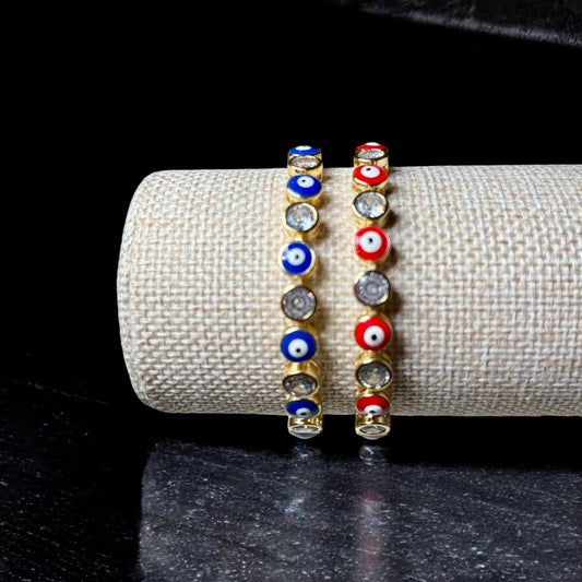 Fancy Evil Eye Crystal Bracelet