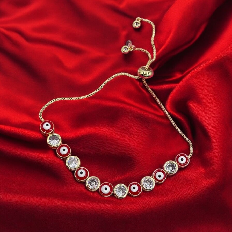Fancy Evil Eye Crystal Bracelet